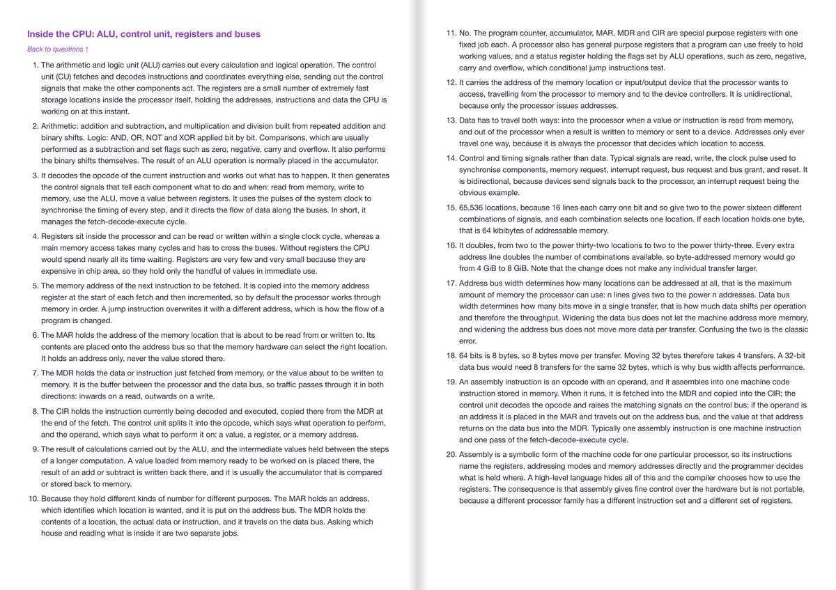 OCR A Level Computer Science- ACTIVE RECALL