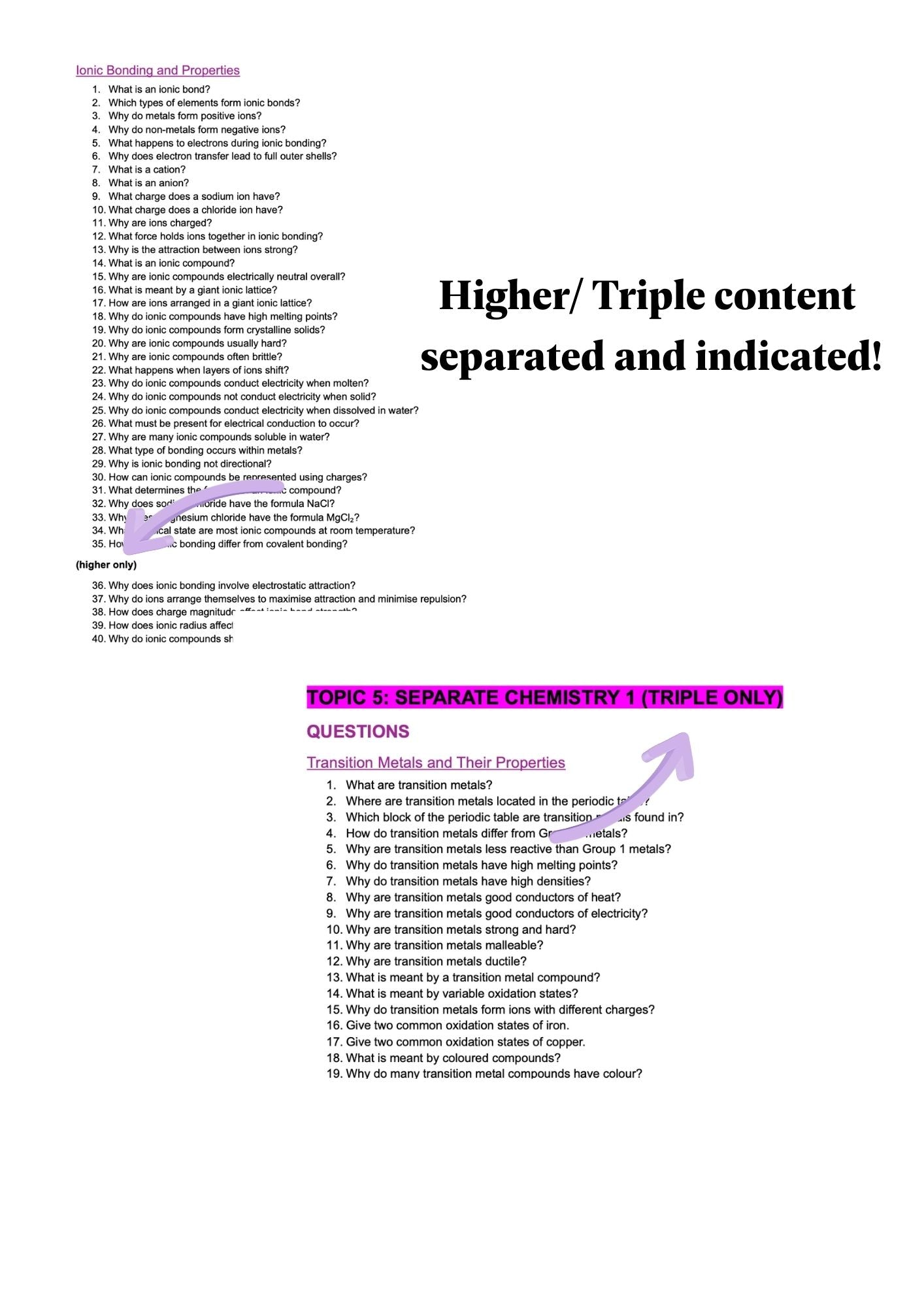 EDEXCEL-GCSE-Chemistry: Combined/Triple Science