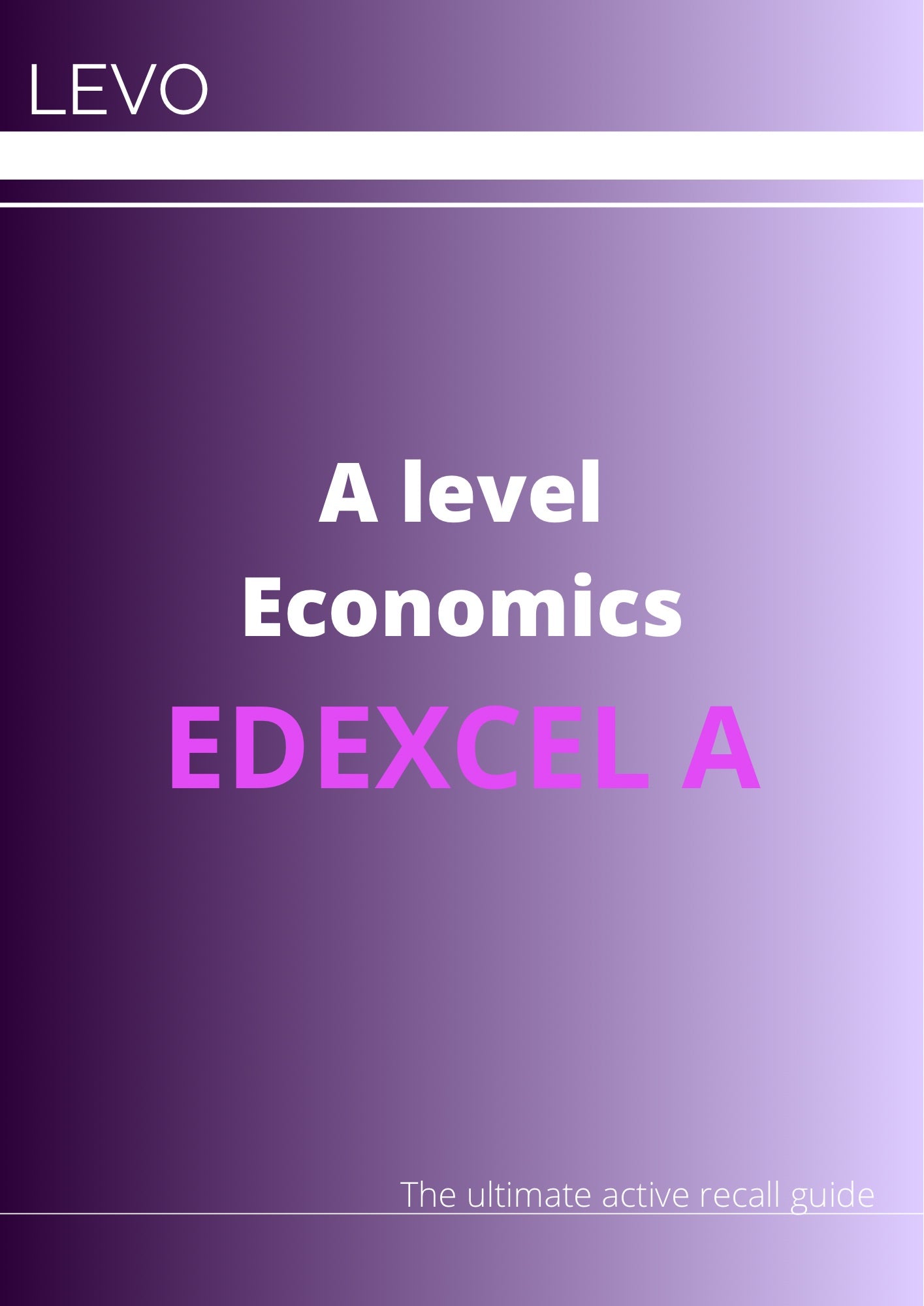 EDEXCEL A Level Economics A – LEVO