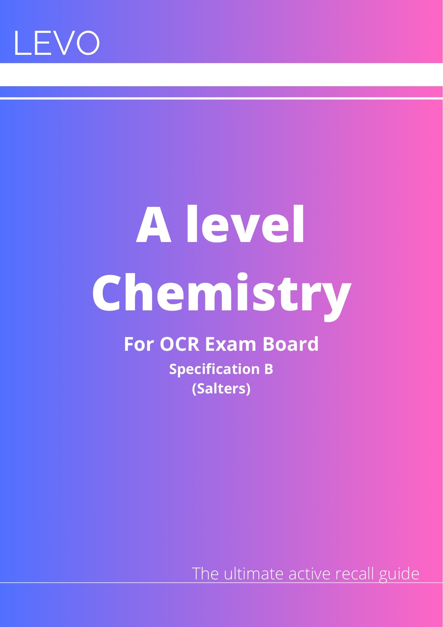 OCR B- A Level Chemistry