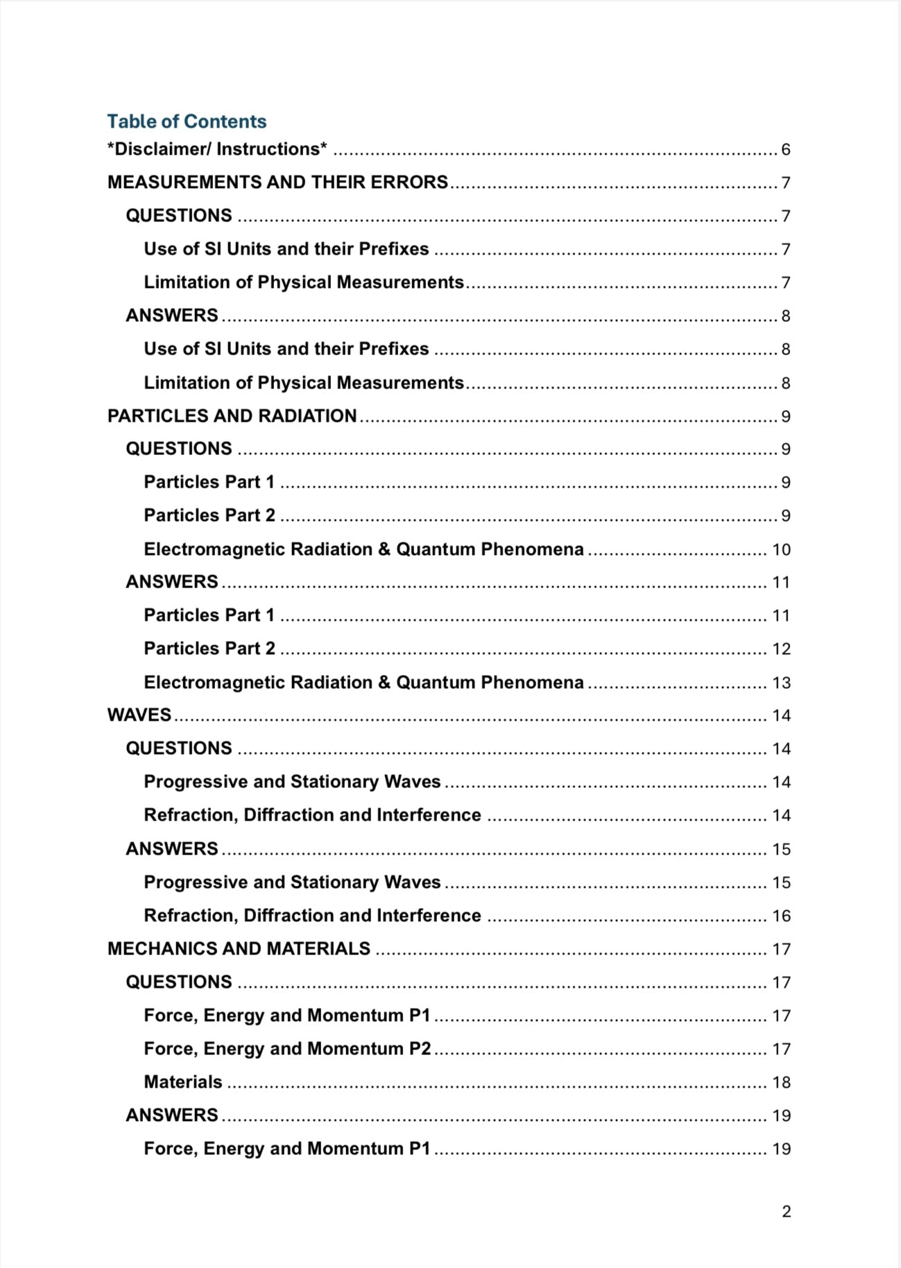 A level Physics- AQA