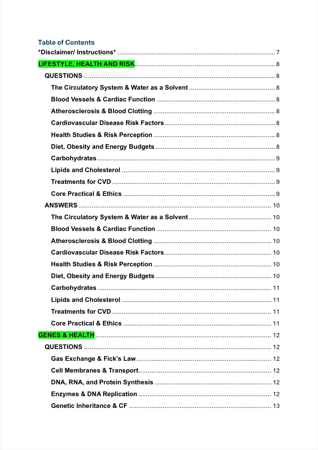 Edexcel A level Biology