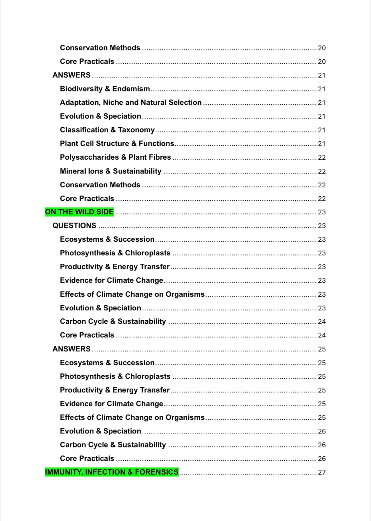 Edexcel A level Biology