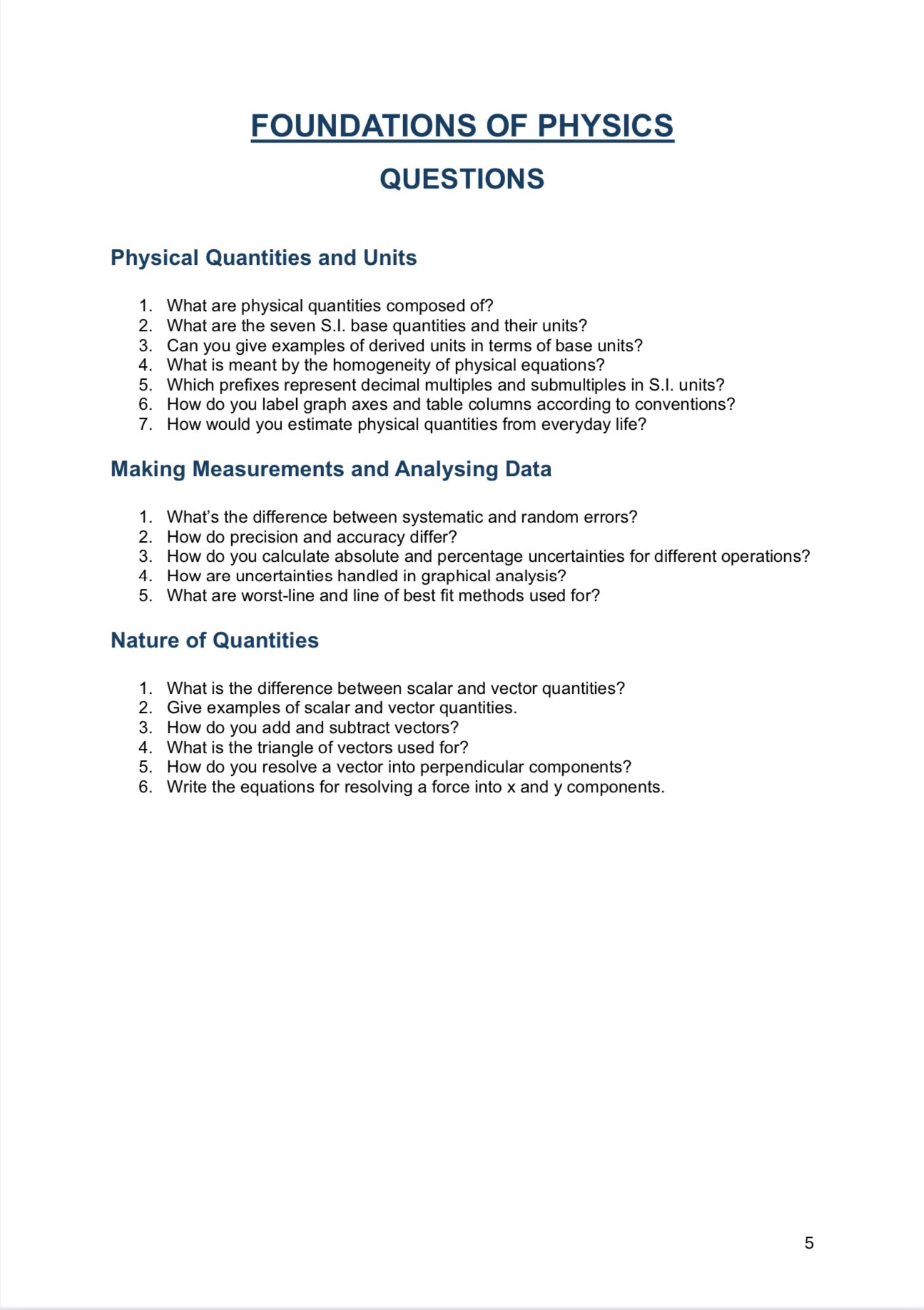 A Level Physics- OCR- Specification A