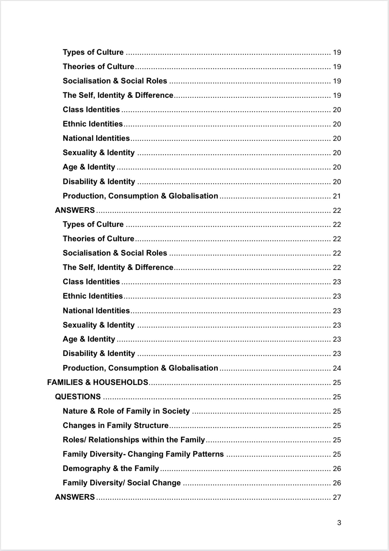A level Sociology- AQA