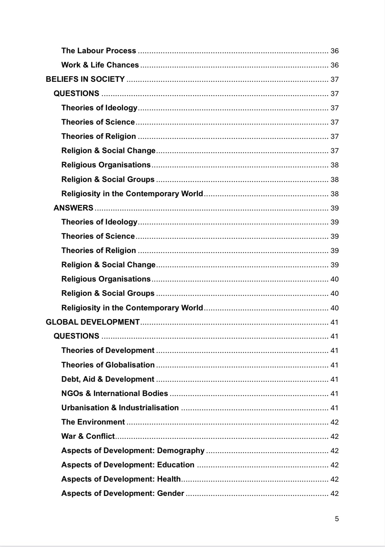 A level Sociology- AQA