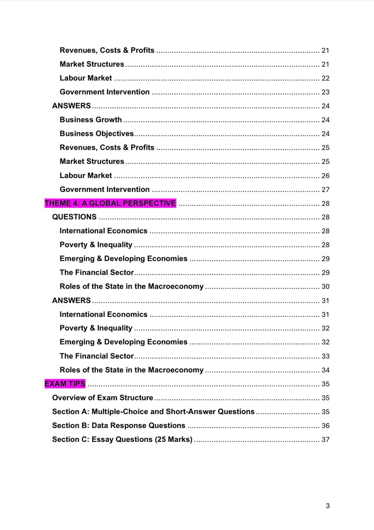 EDEXCEL A Level Economics A