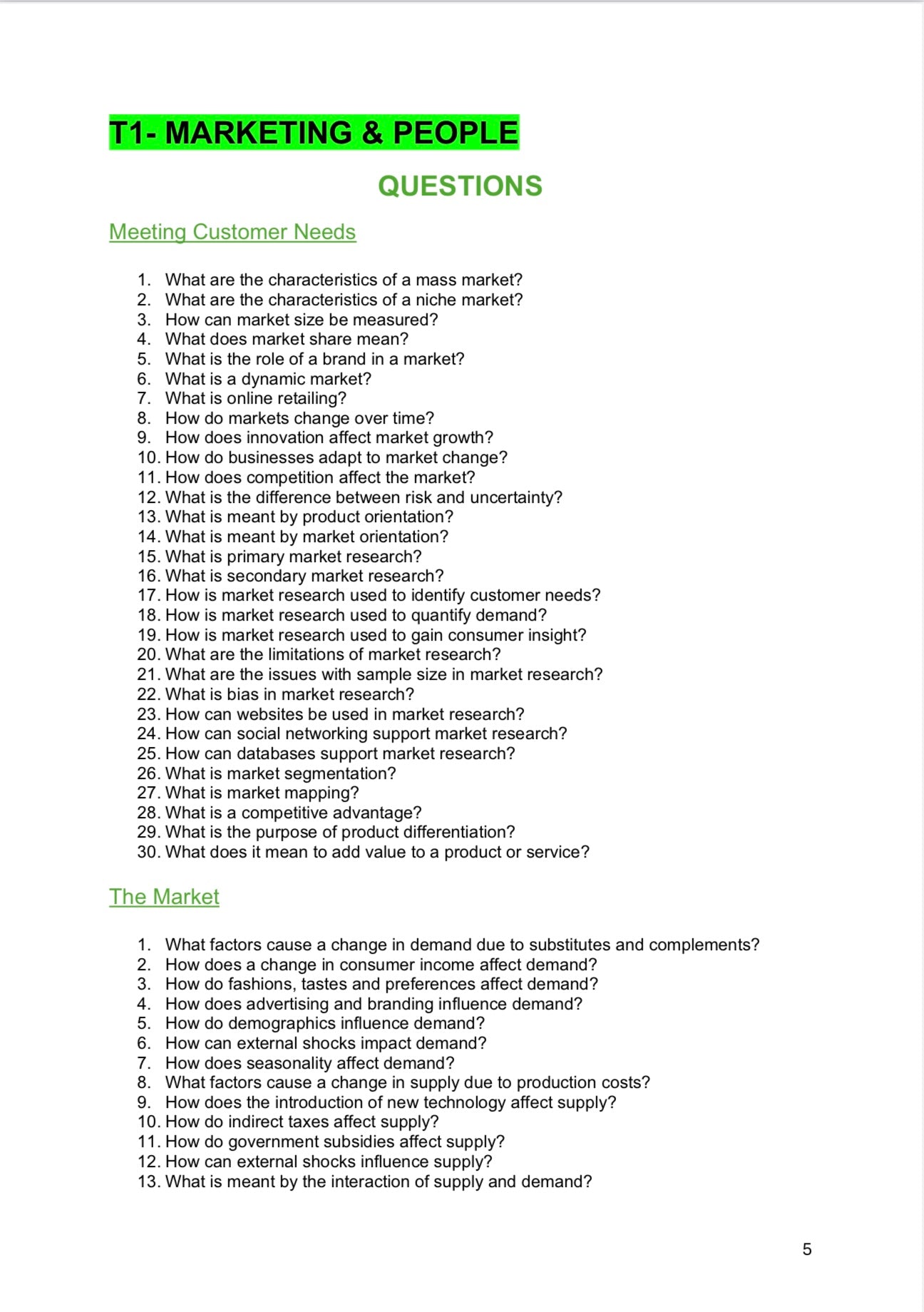 Edexcel A Level Business
