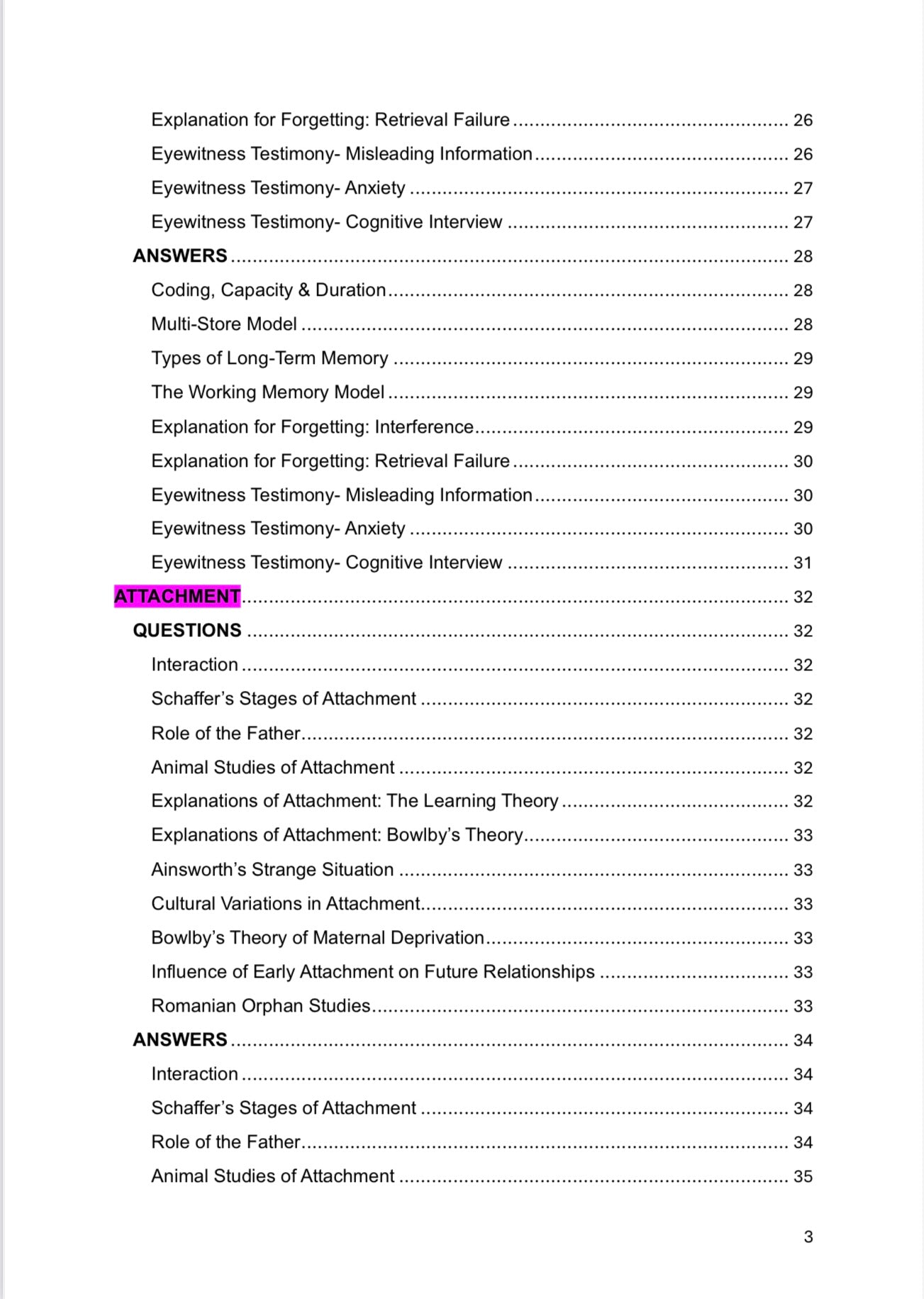 A level Psychology- AQA