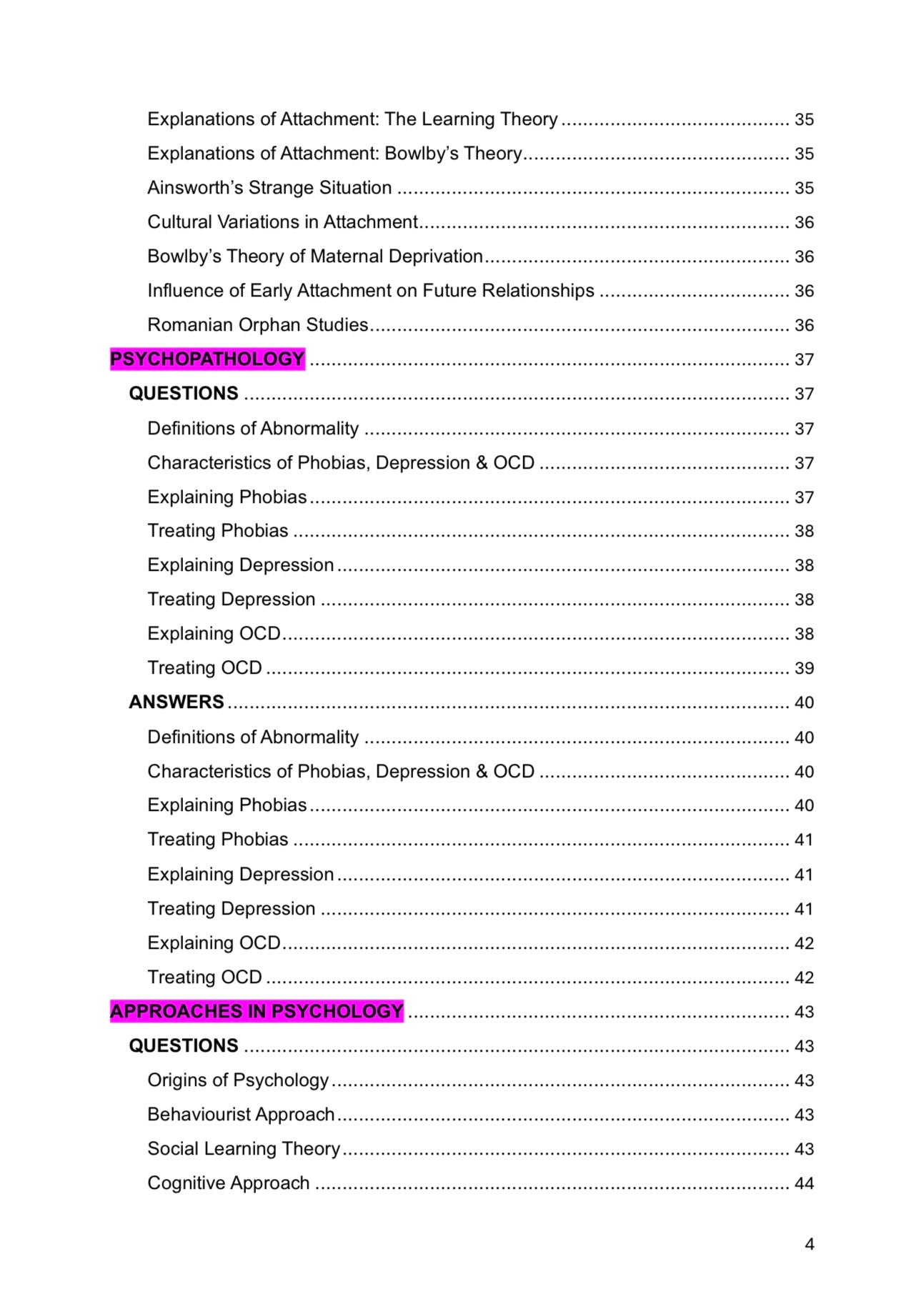 A level Psychology- AQA