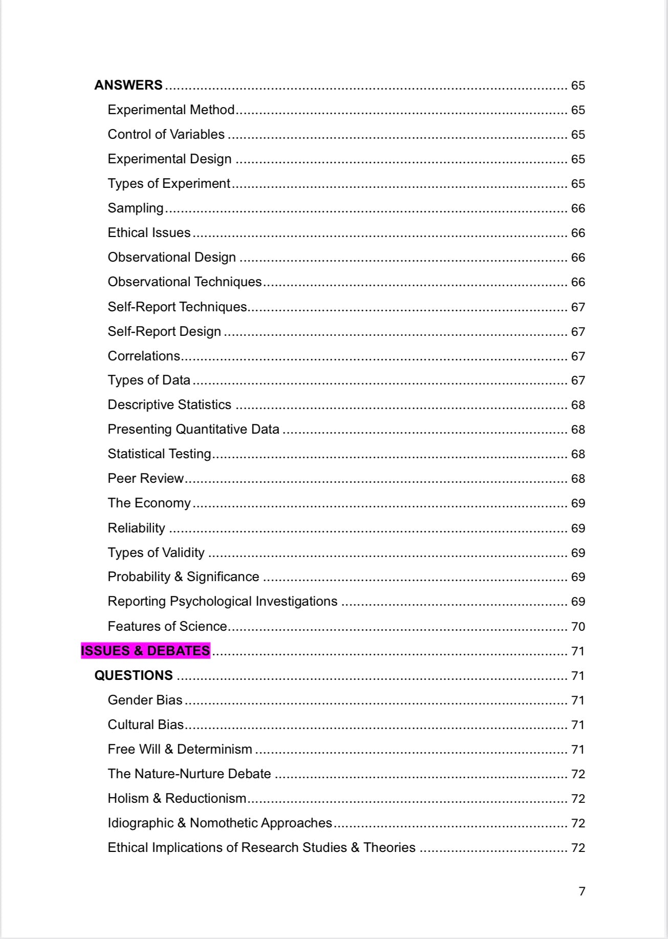 A level Psychology- AQA