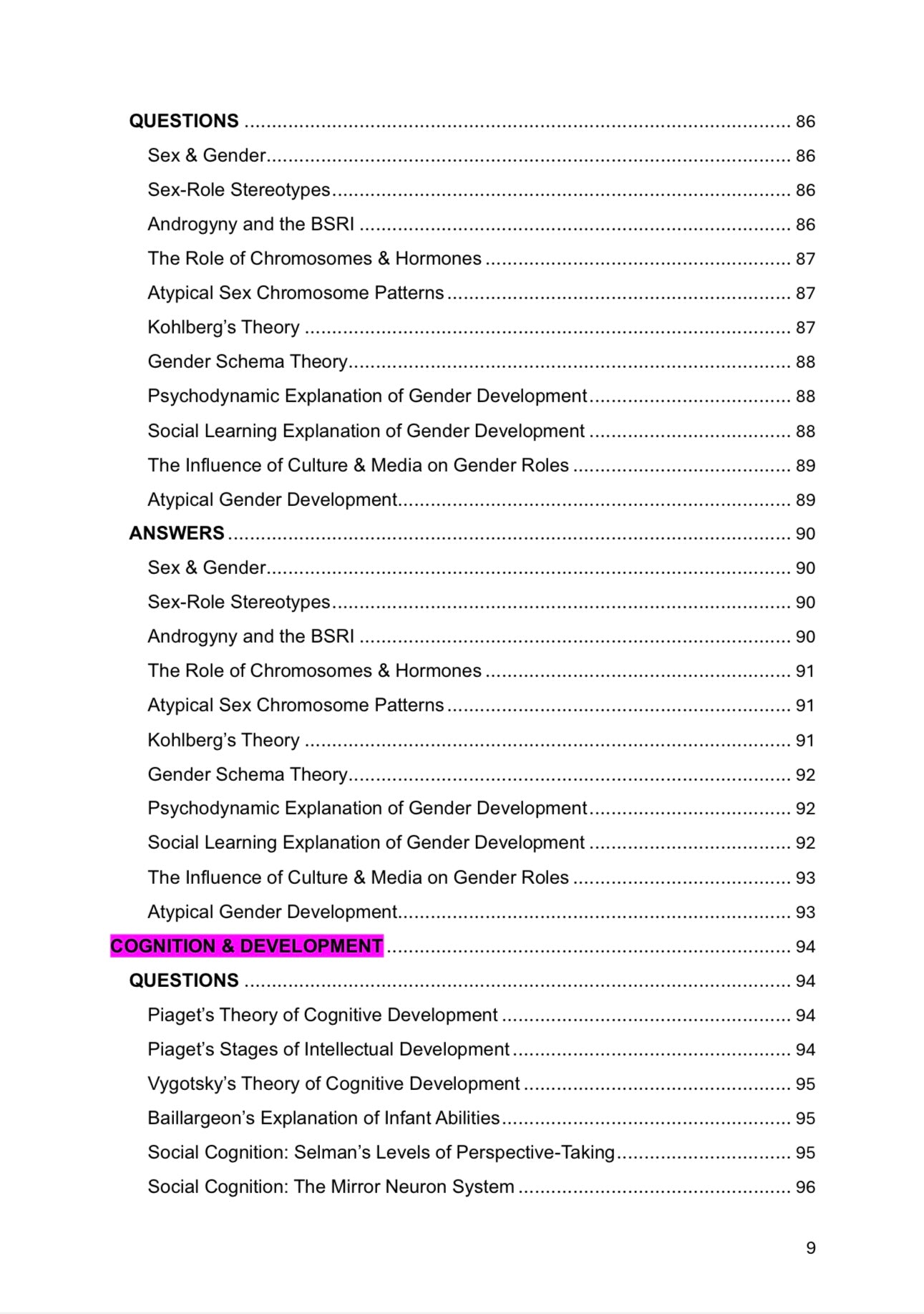 A level Psychology- AQA
