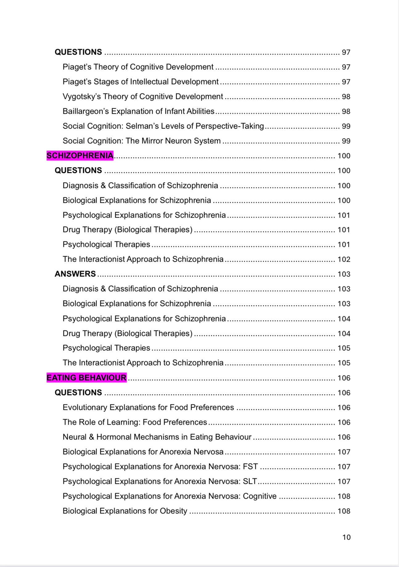 A level Psychology- AQA