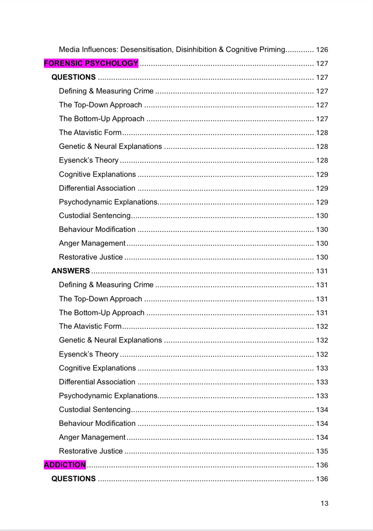 A level Psychology- AQA
