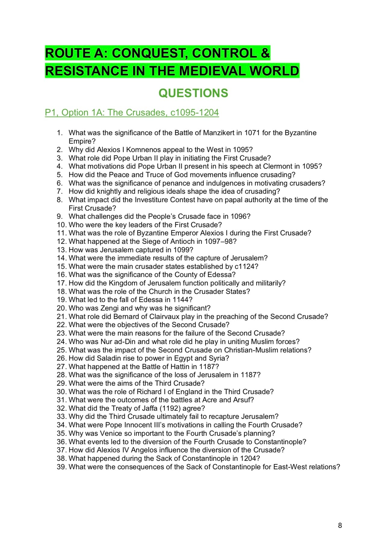 Edexcel A level History
