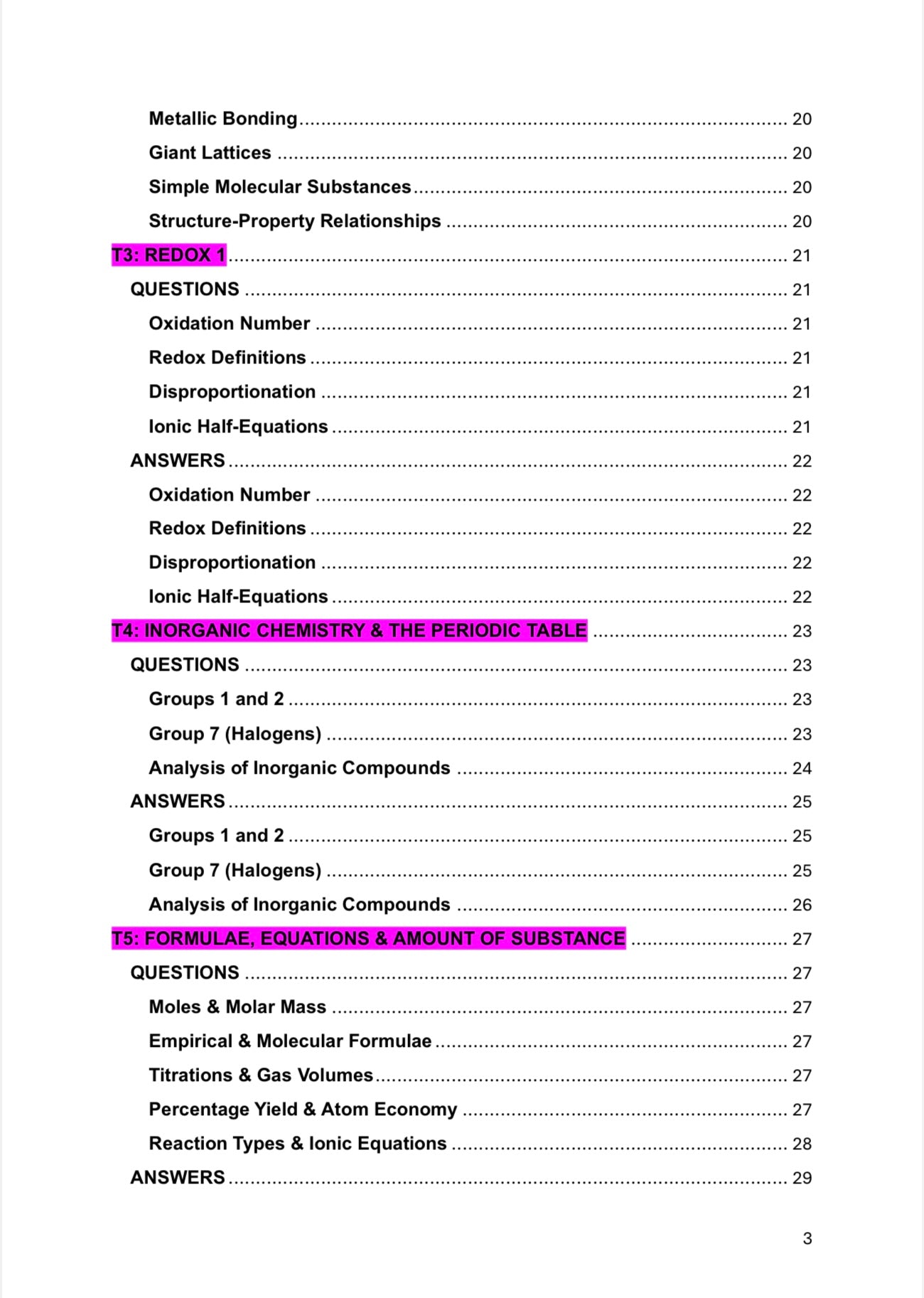 A Level Chemistry- Edexcel