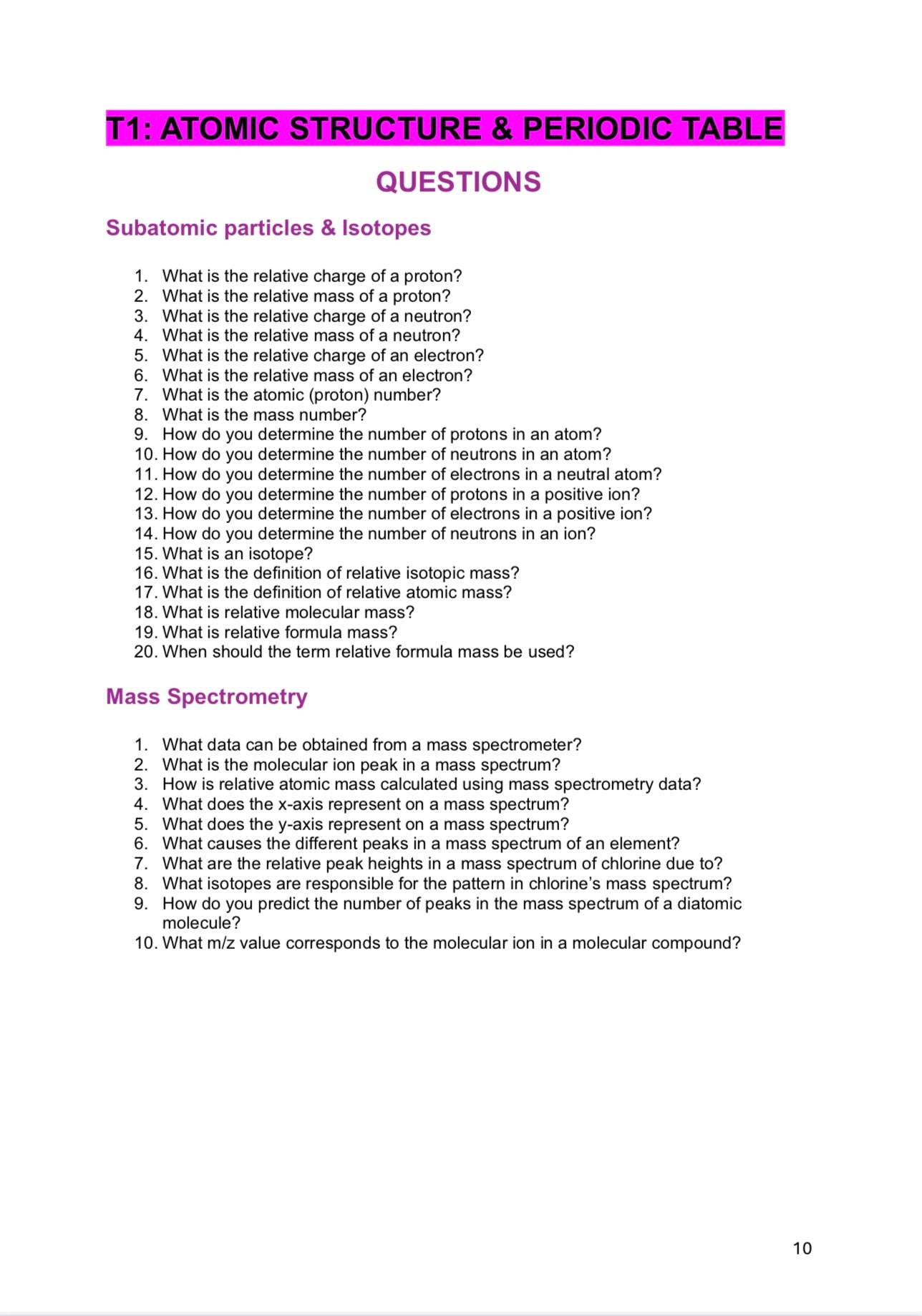 A Level Chemistry- Edexcel