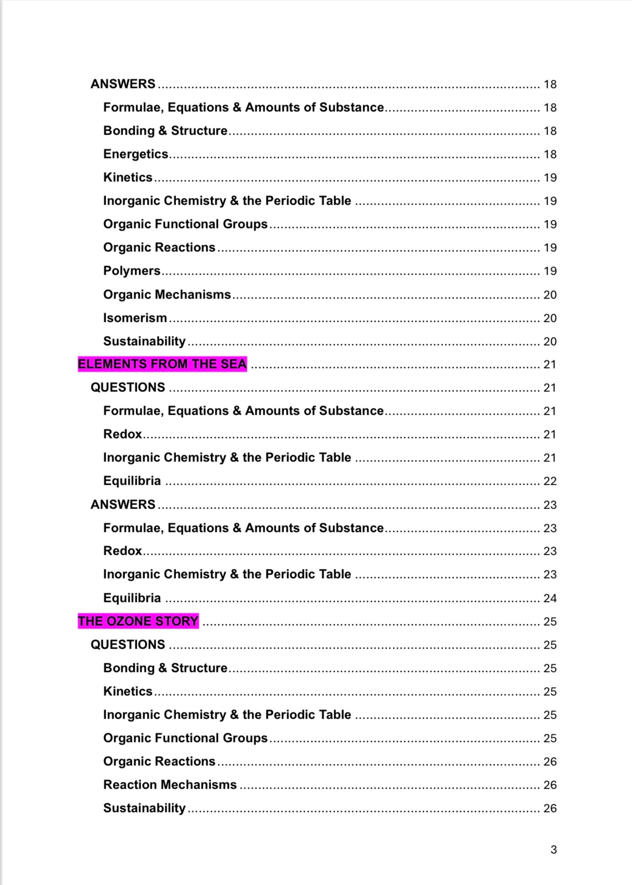 OCR B- A Level Chemistry