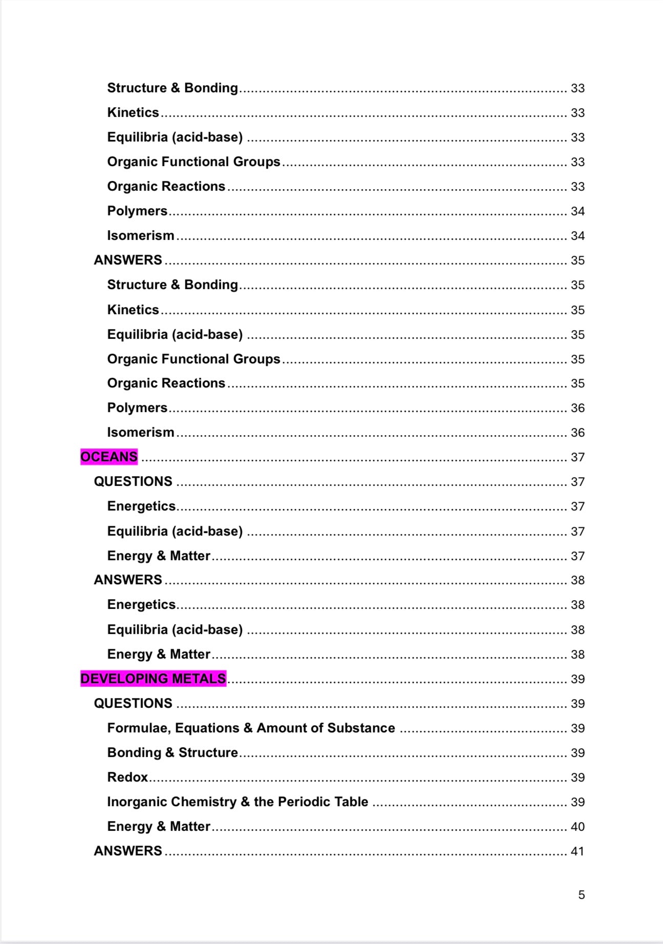 OCR B- A Level Chemistry