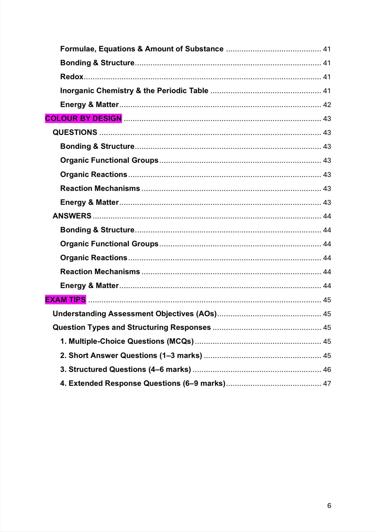 OCR B- A Level Chemistry