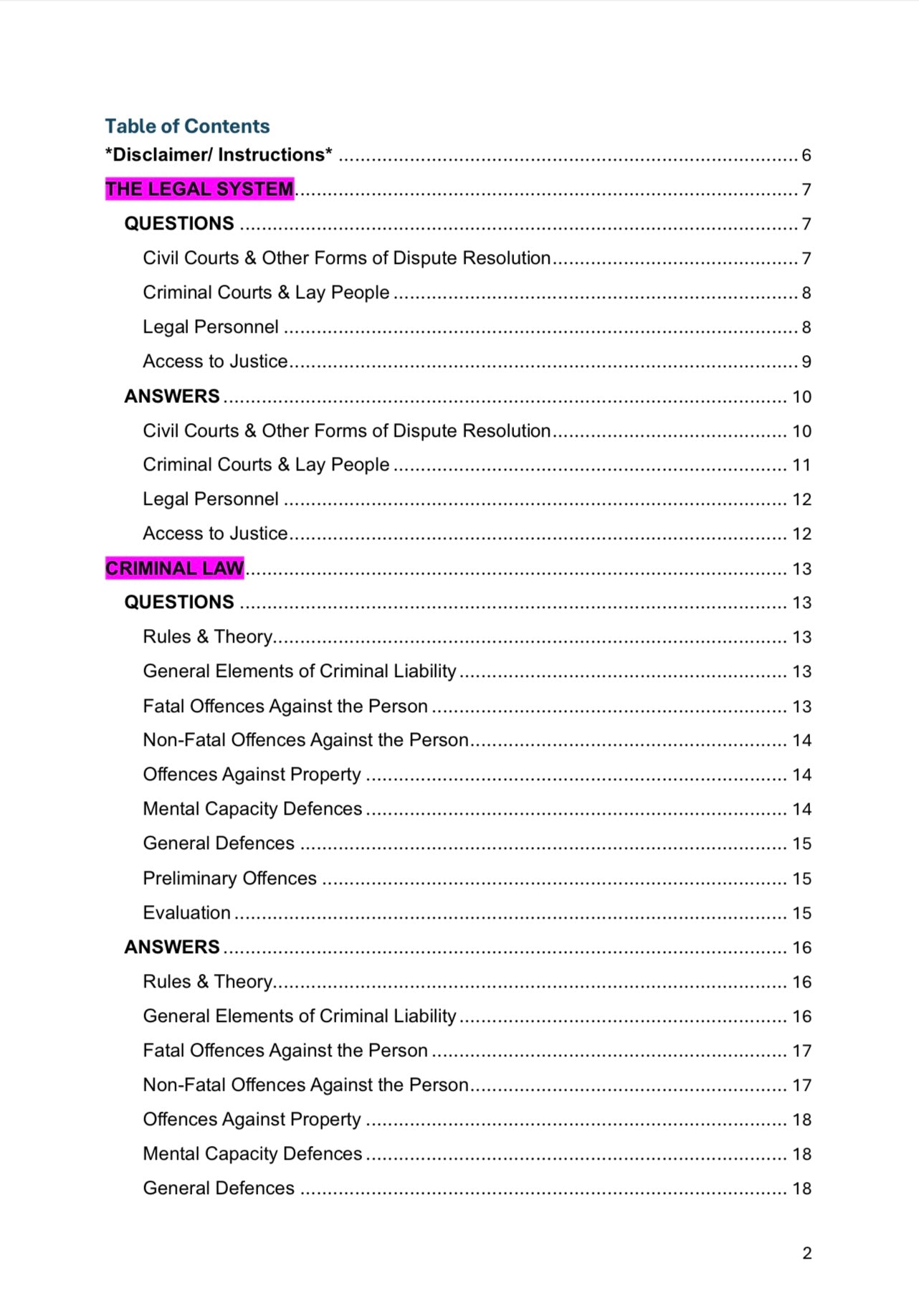 OCR A Level Law