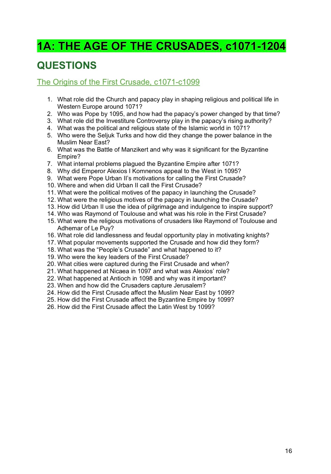 AQA A Level History
