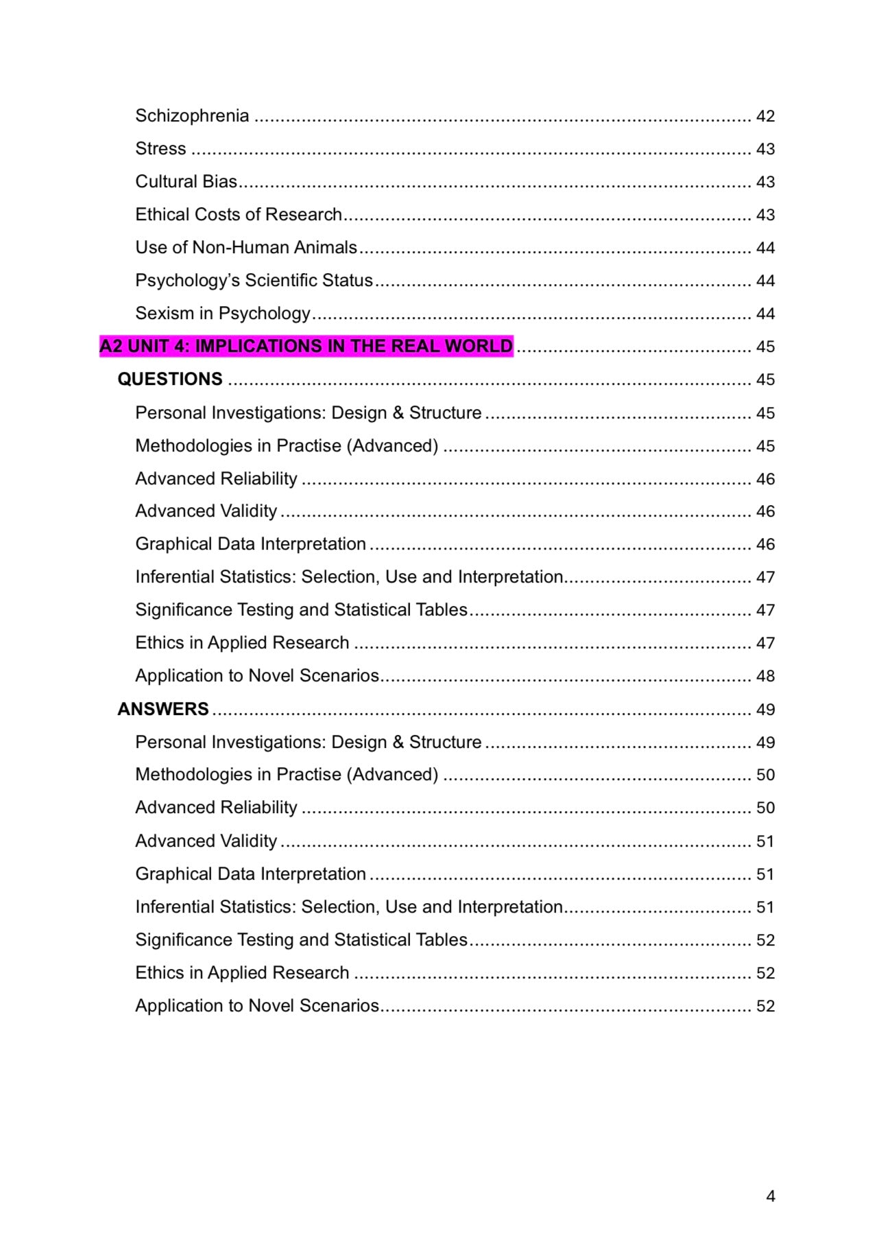 WJEC A Level Psychology