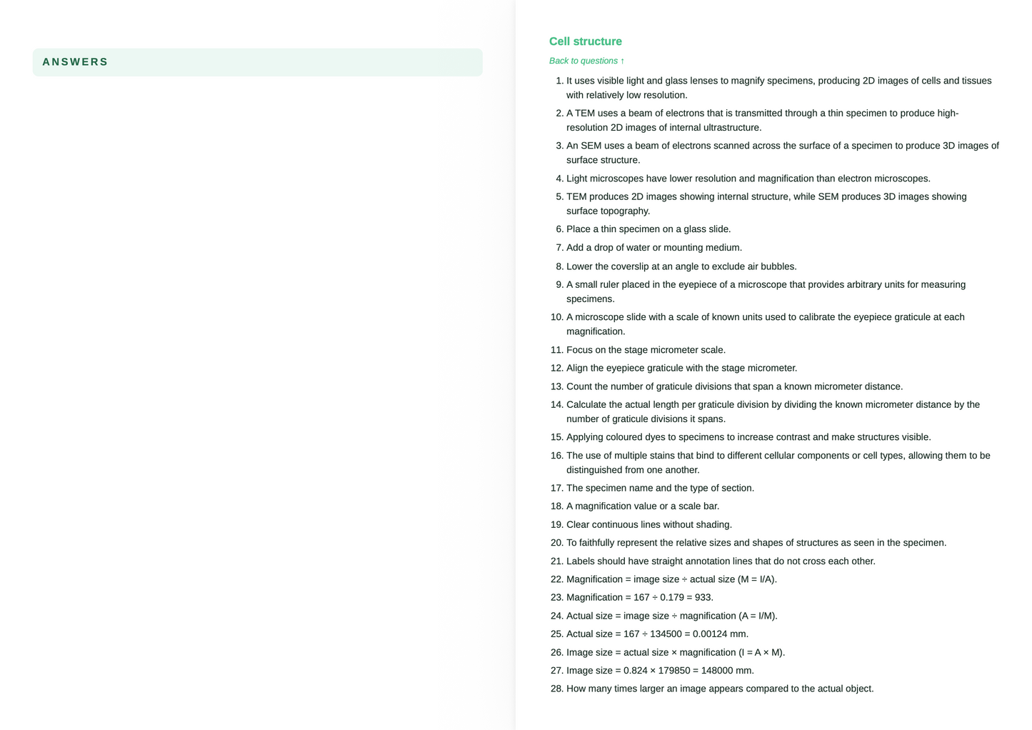 A Level Biology- OCR A- ACTIVE RECALL