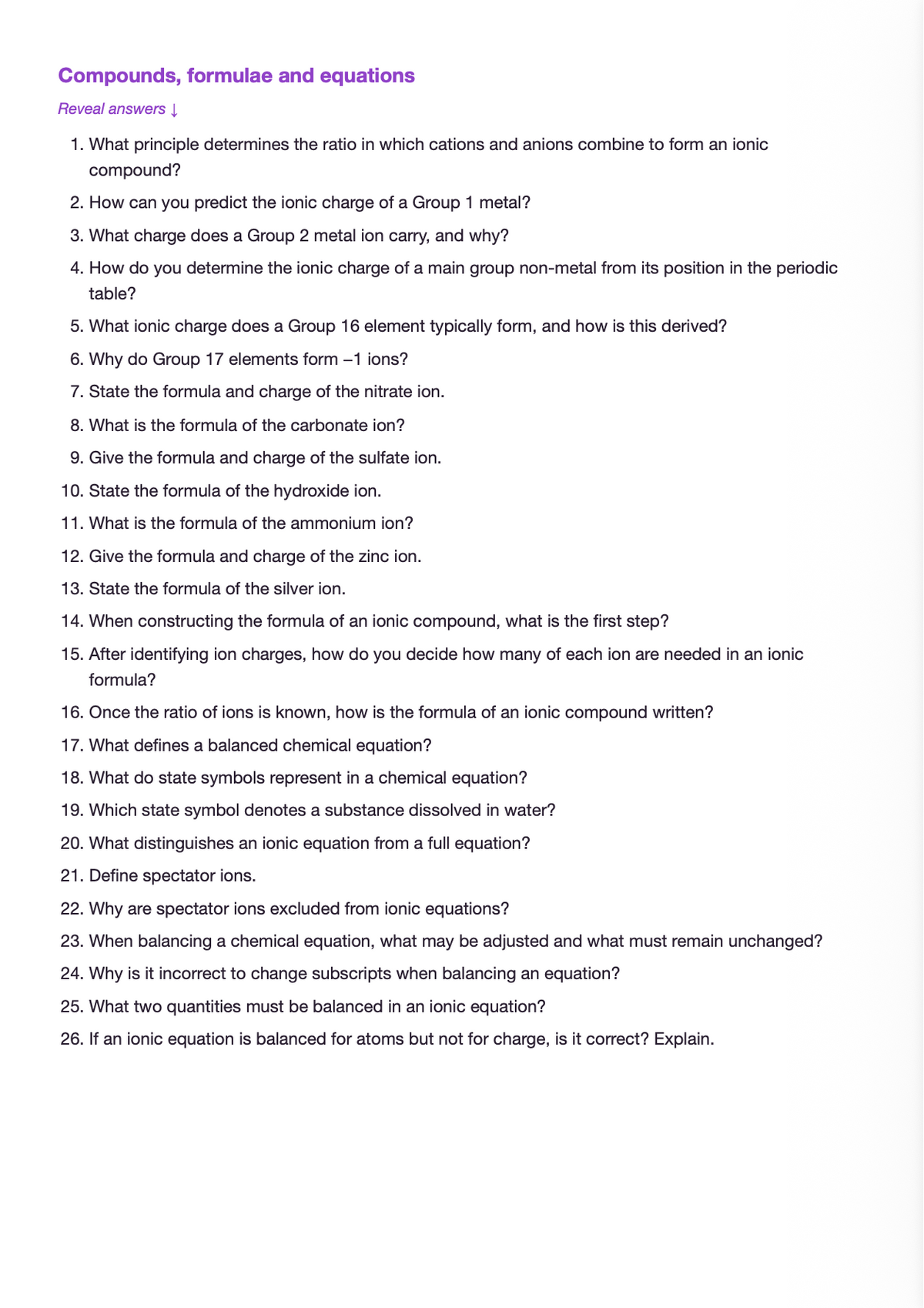 OCR A- A level Chemistry- ACTIVE RECALL