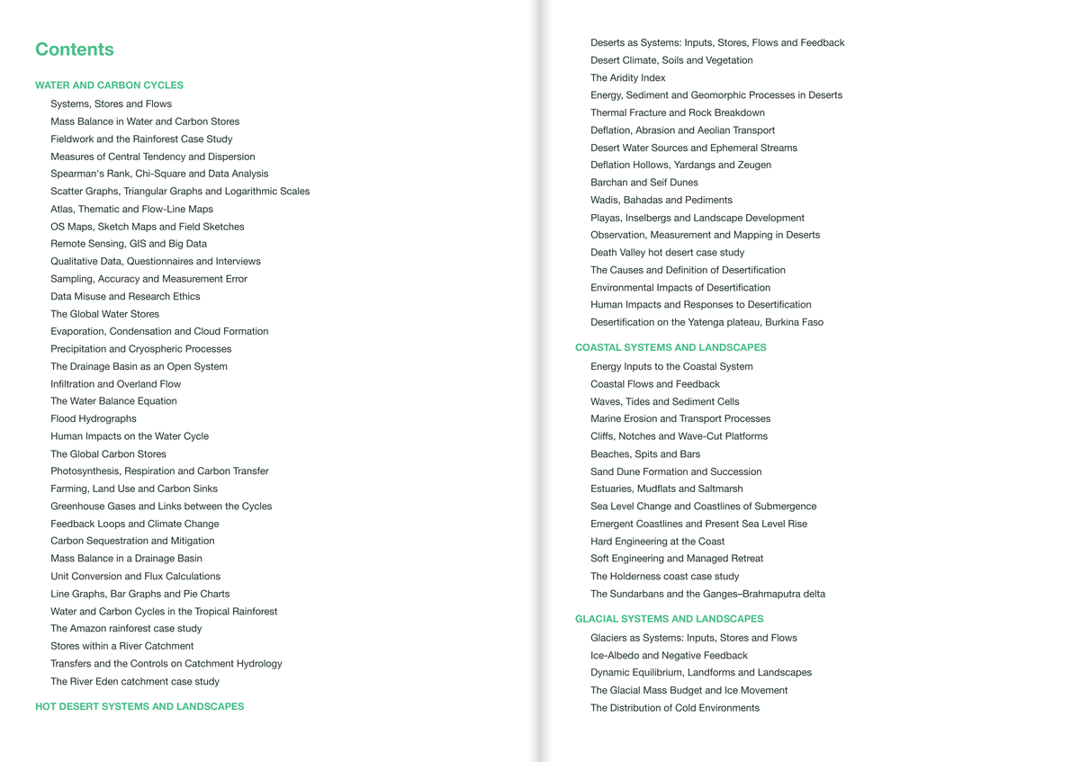 AQA A-Level Geography Active Recall Guide: Contents 1