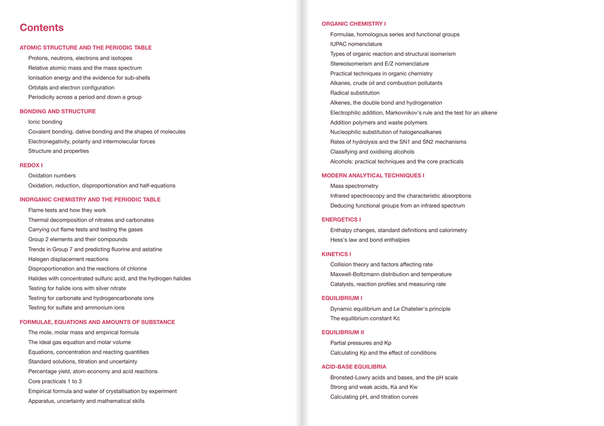 Edexcel A Level Chemistry- ACTIVE RECALL