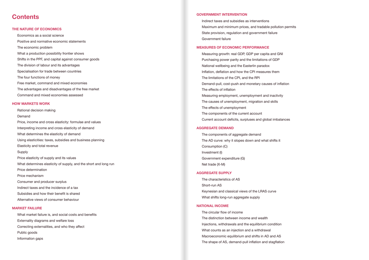 Edexcel A Level Economics A- ACTIVE RECALL