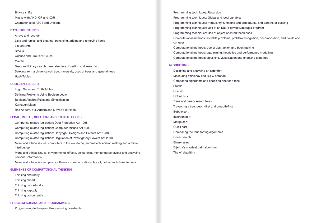 OCR A Level Computer Science- ACTIVE RECALL