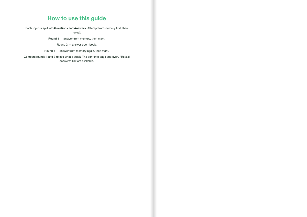 Edexcel A-Level Biology B Active Recall Guide: How to use this guide