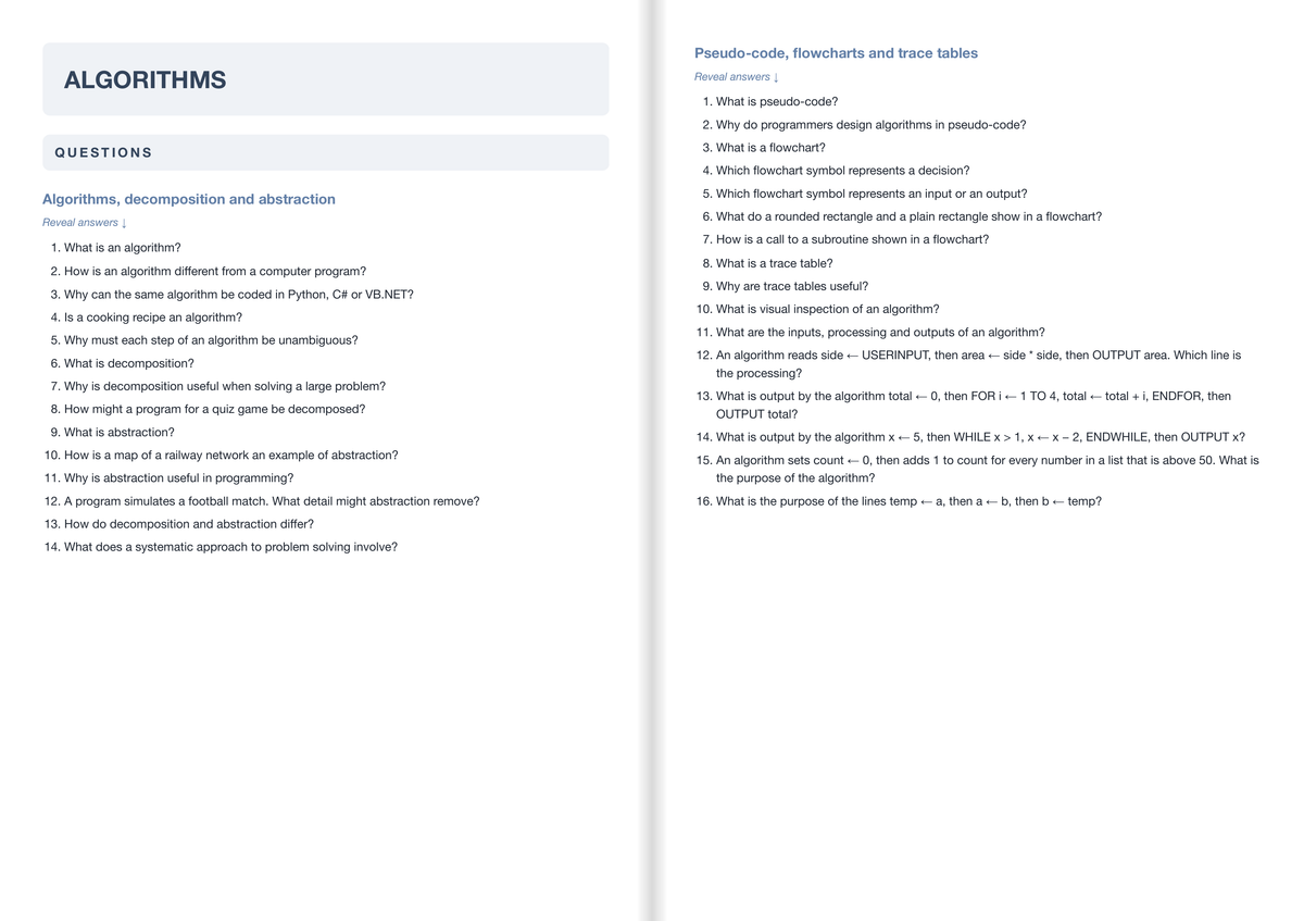 AQA-GCSE-Computer Science- ACTIVE RECALL
