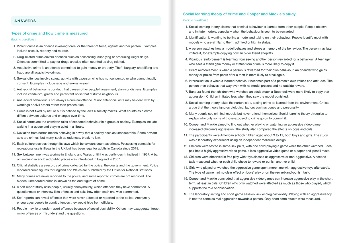 OCR-GCSE-Psychology- ACTIVE RECALL