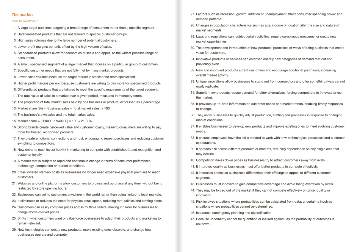 Edexcel A Level Business- ACTIVE RECALL