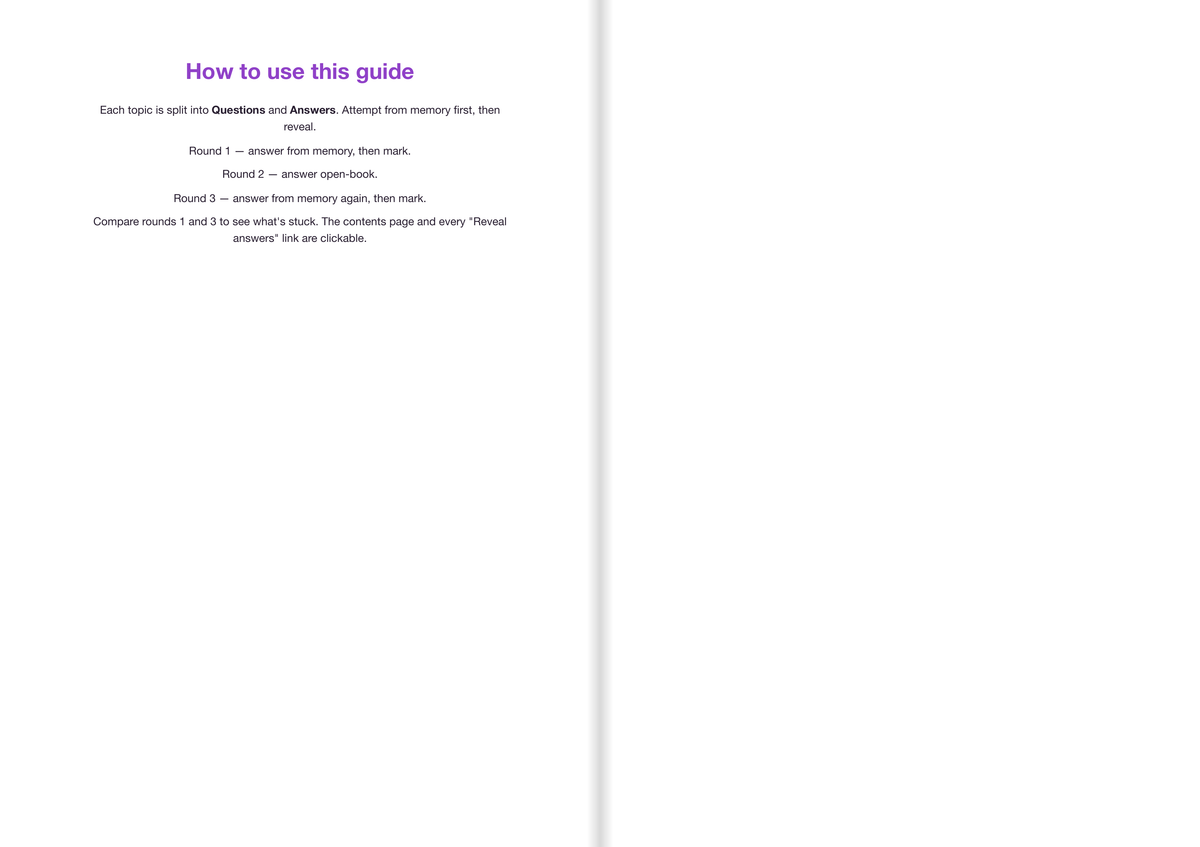 Edexcel A-Level Psychology Active Recall Guide: How to use this guide