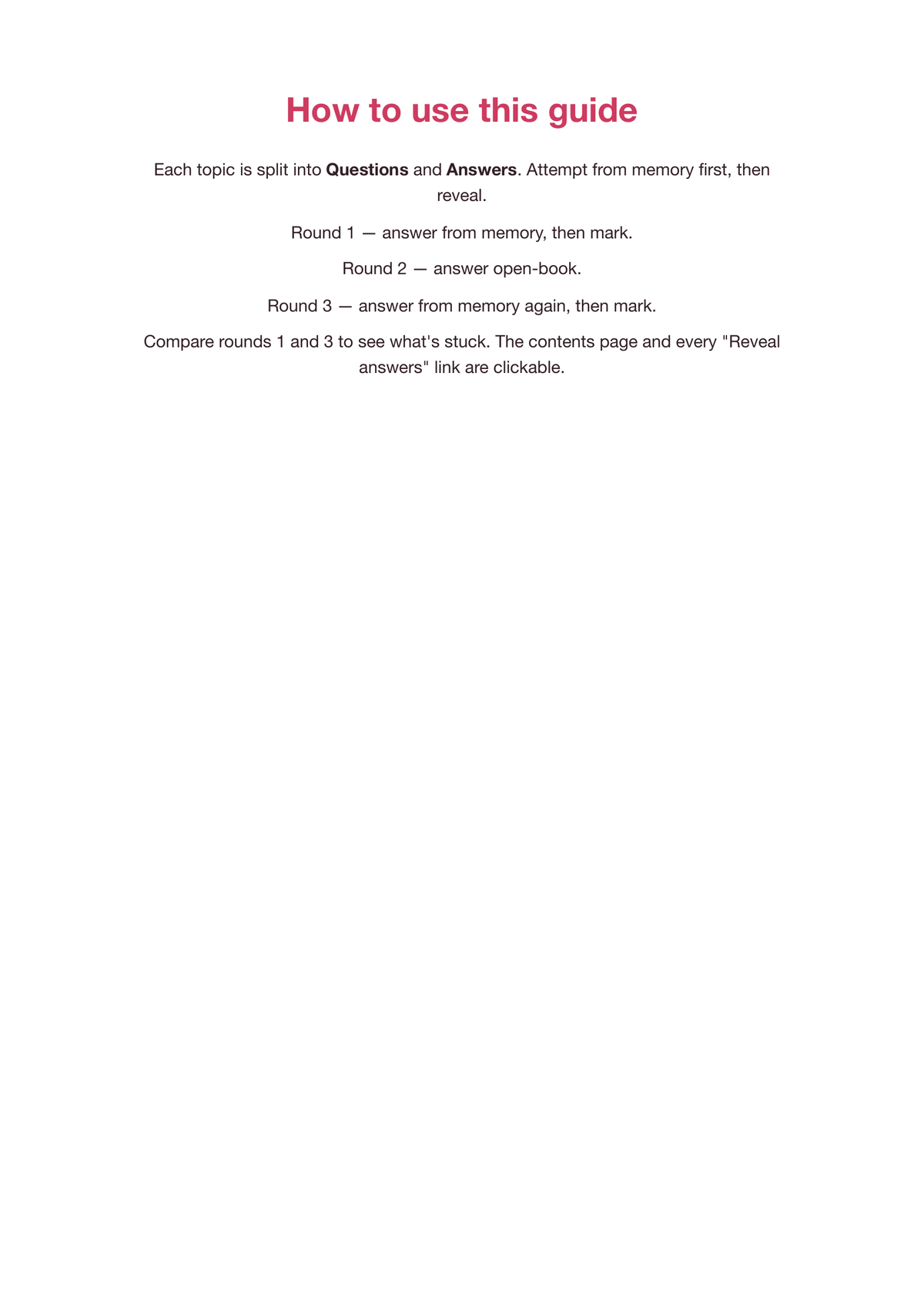 Edexcel A Level Economics A- ACTIVE RECALL