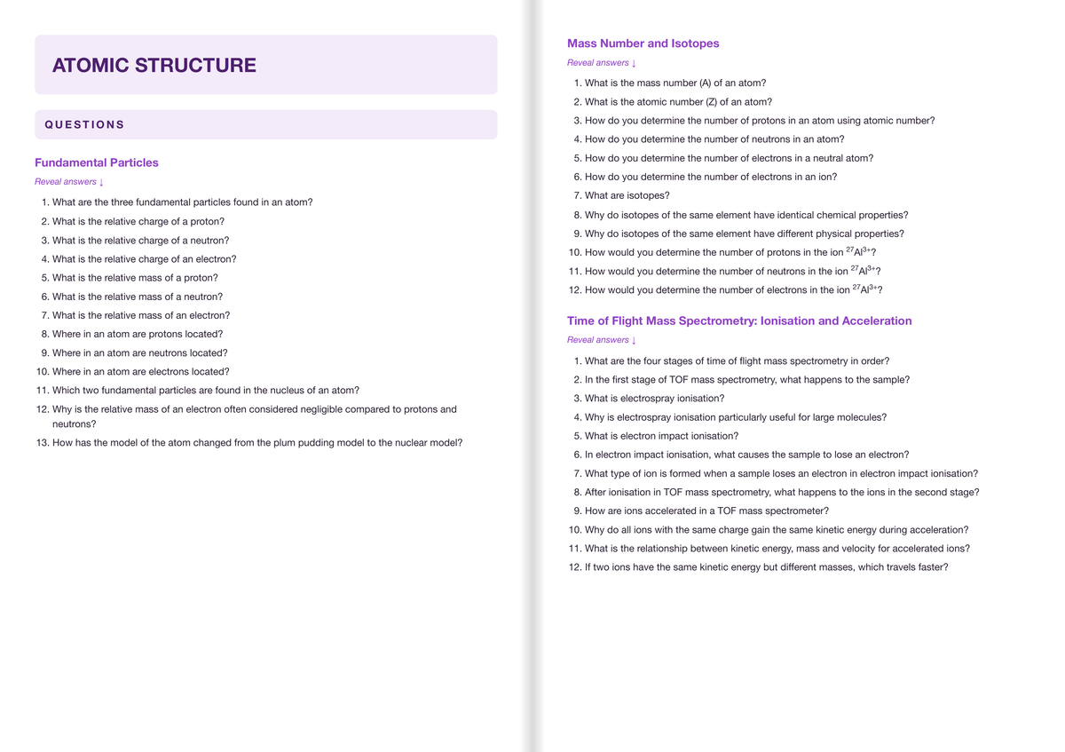 AQA A level Chemistry- ACTIVE RECALL