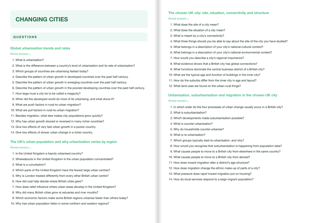 EDEXCEL-GCSE-Geography- ACTIVE RECALL