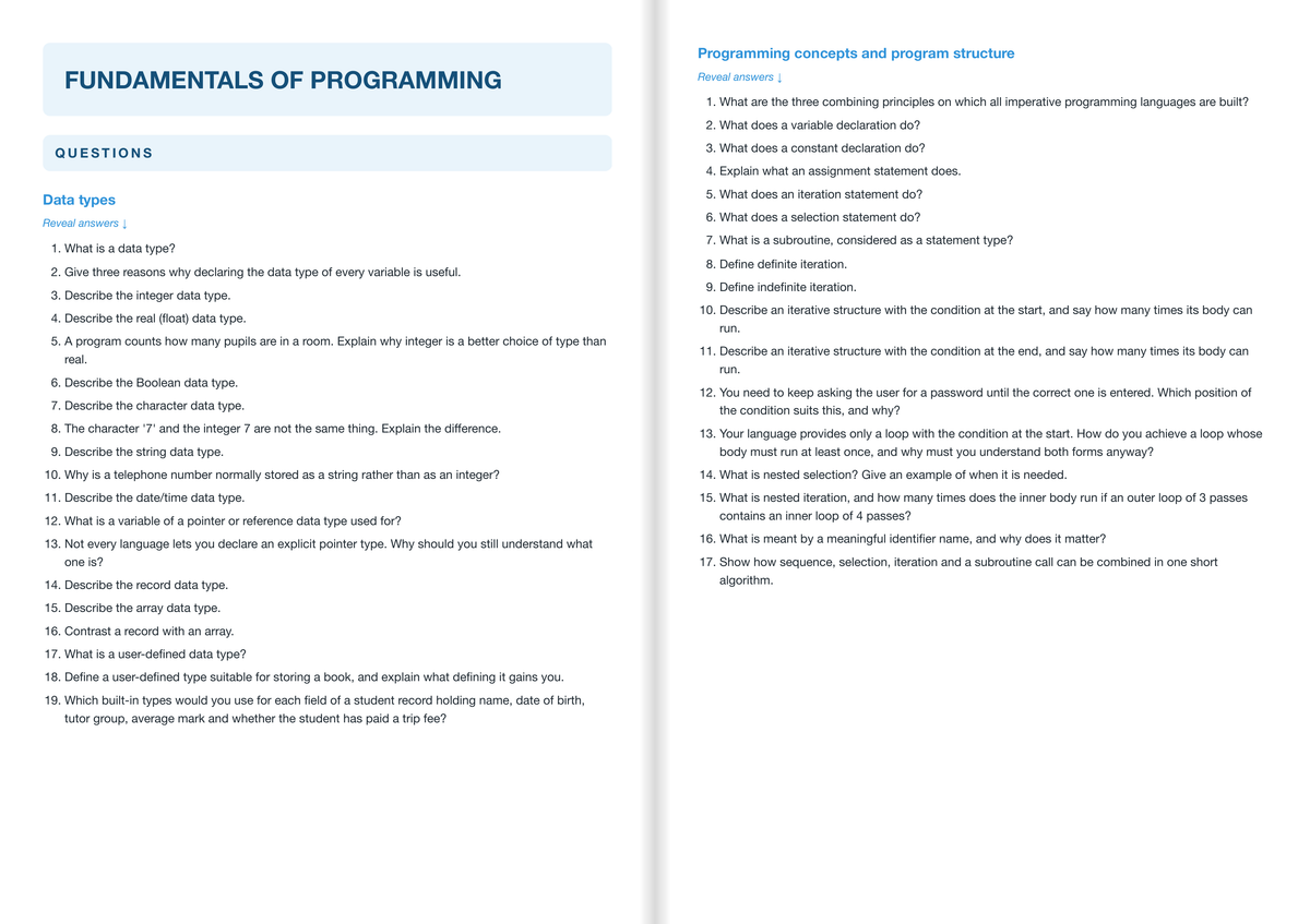 AQA A Level Computer Science- ACTIVE RECALL