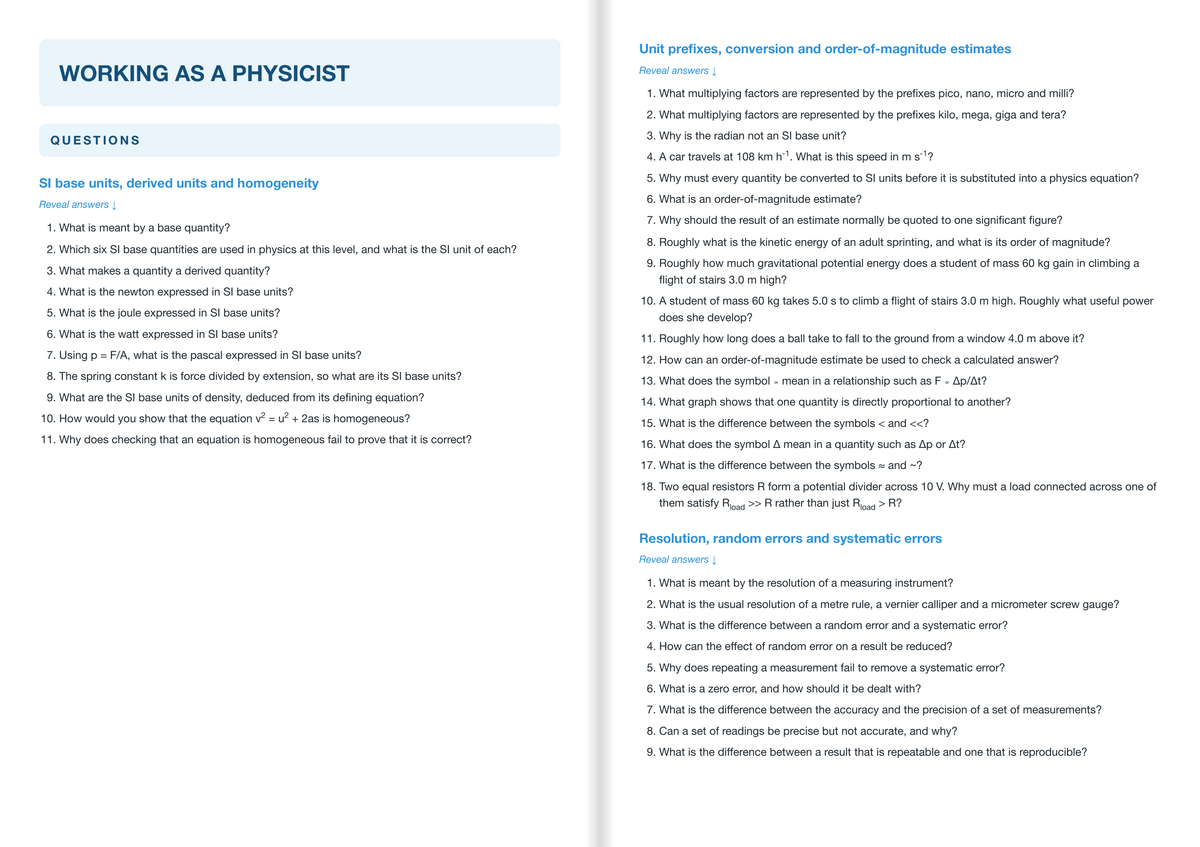 EDEXCEL A Level Physics- ACTIVE RECALL