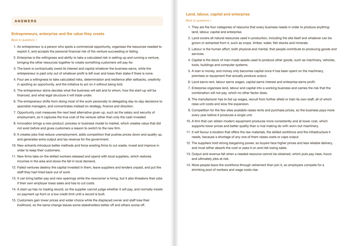 OCR A Level Business H431- ACTIVE RECALL