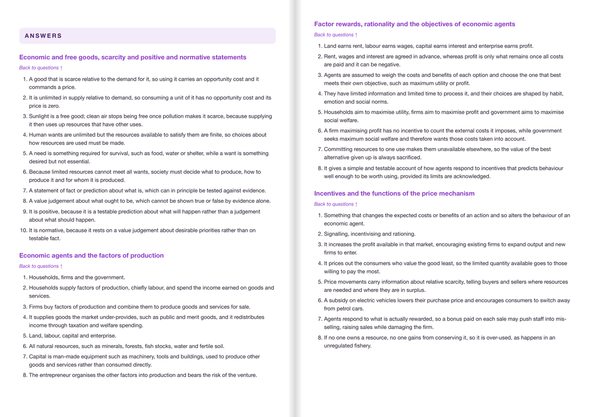 OCR A Level Economics- ACTIVE RECALL