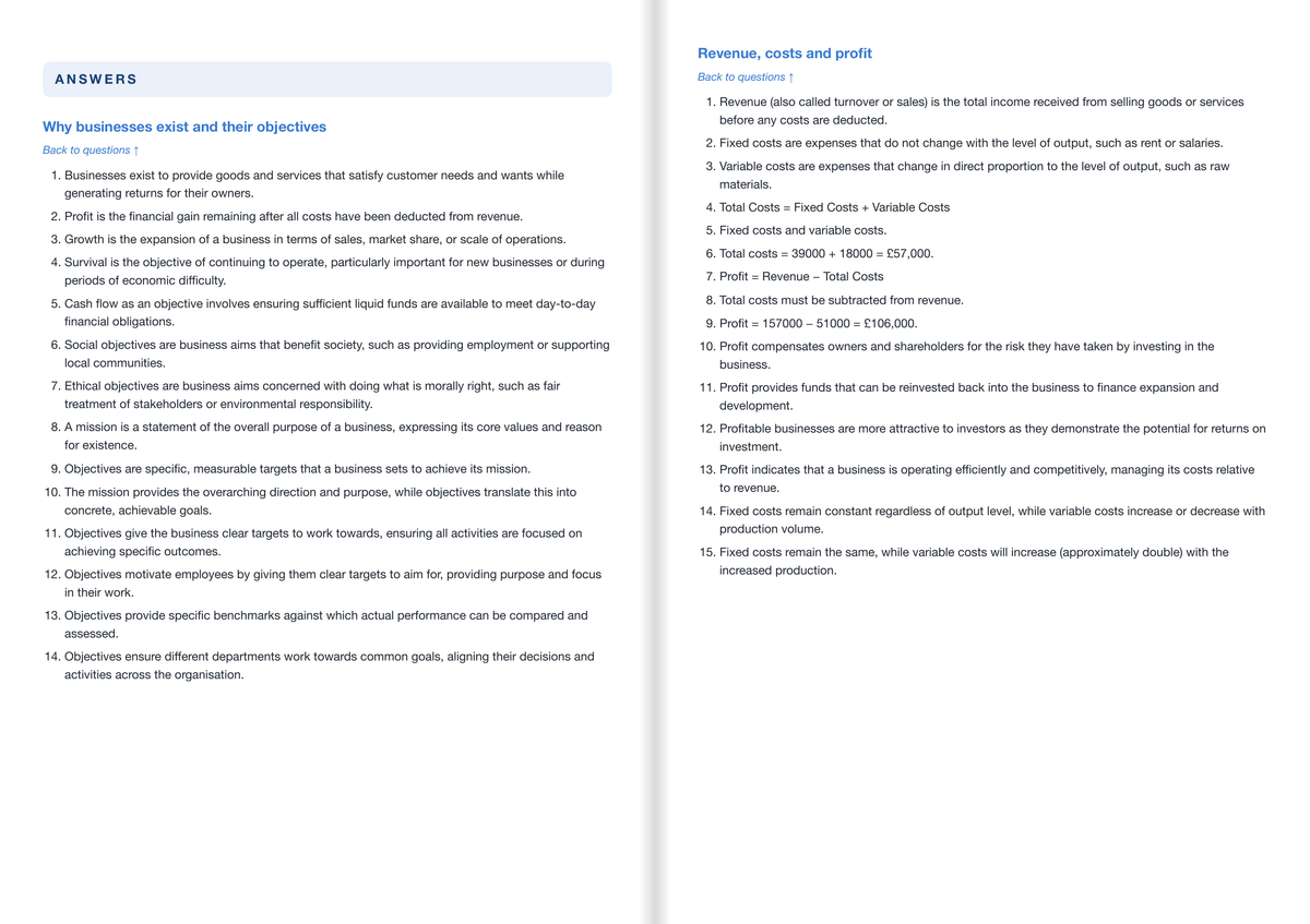 AQA A Level Business- ACTIVE RECALL