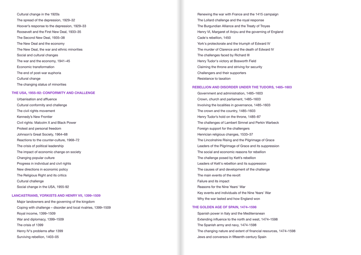 Edexcel A level History - ACTIVE RECALL