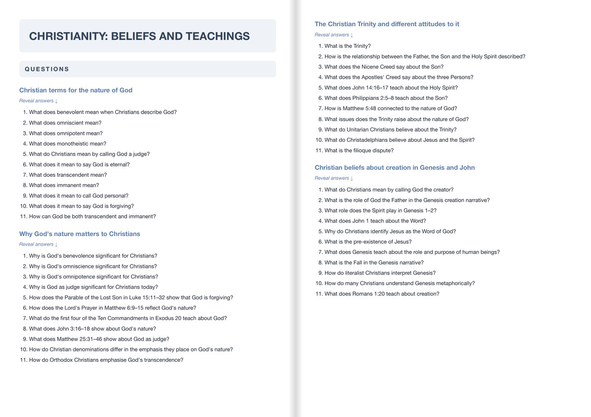 OCR-GCSE-Religious Studies (RS/RE)- ACTIVE RECALL