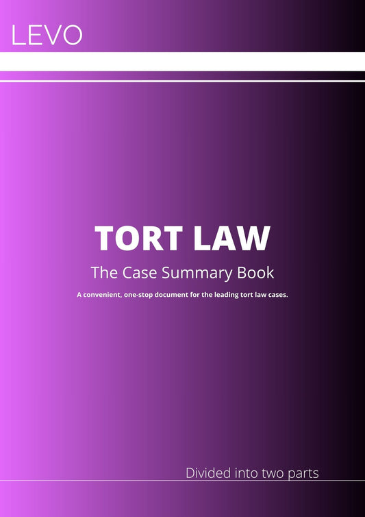 Tort Law Case Summary Books