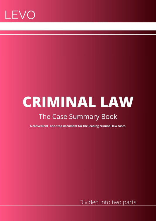 Criminal Law Casebook